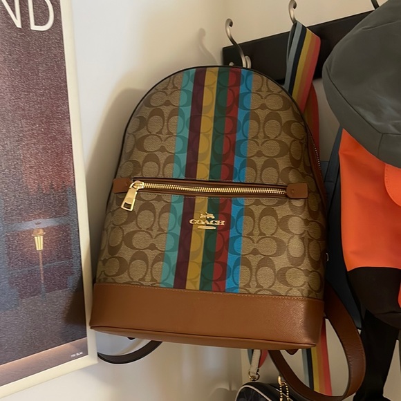 COACH Kenley Backpack In Signature with Stripe